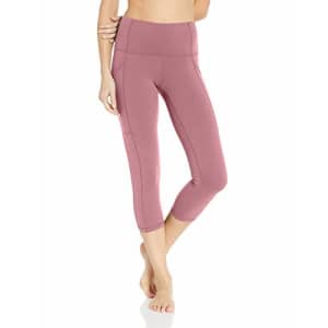 Body Glove Active Women's Work IT Performance FIT Activewear Capri Pant, Rosewood, Large for $31