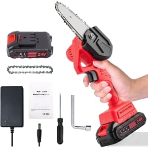 Moyotec 4" Mini Cordless Electric Chainsaw for $29 Moyotec 4" Mini Cordless Electric Chainsaw for $29