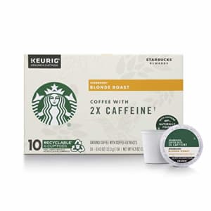 Starbucks Blonde Roast K-Cup Coffee Pods with 2X Caffeine for Keurig Brewers 6 boxes (60 pods for $60