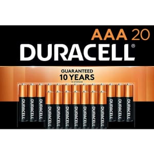 Duracell CopperTop AAA Alkaline Batteries 20-Pack for $16 Duracell CopperTop AAA Alkaline Batteries 20-Pack for $16
