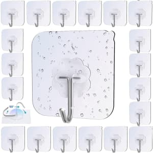 Adhesive Hook 20-Pack for $3