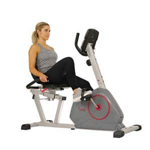Sunny Health & Fitness Magnetic Recumbent Exercise Bike with Silent Belt Drive, Performance for $349