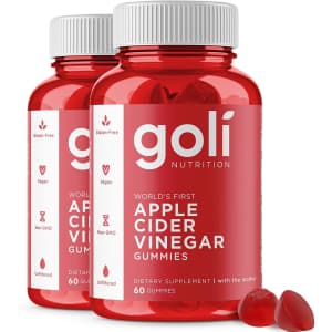 Goli Apple Cider Vinegar Gummy Vitamin 60-Count Bottle 2-Pack for $36 Goli Apple Cider Vinegar Gummy Vitamin 60-Count Bottle 2-Pack for $36