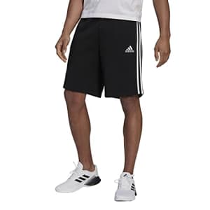 adidas Men's Standard Essentials Fleece 3-Stripes Shorts, Black/White, X-Large for $76 adidas Men's Standard Essentials Fleece 3-Stripes Shorts, Black/White, X-Large for $76