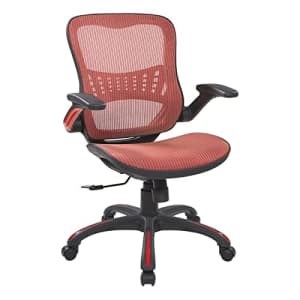 Office Star Riley Ventilated Manager's Office Desk Chair with Breathable Seat and Back, Mid, Black for $234