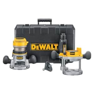 DeWalt 1.75 HP Fixed Base and Plunge Router Combo Kit for $184
