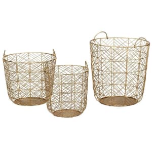 Home Decorators Collection Metal Wire Decorative Basket 3-Piece Set for $65