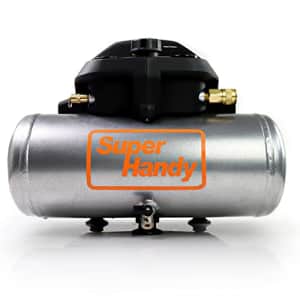 SuperHandy Air Compressor Cordless 2 Gal 135 PSI 10Amp 3/4eHP Portable Tire Inflator Ultra Quiet for $170 SuperHandy Air Compressor Cordless 2 Gal 135 PSI 10Amp 3/4eHP Portable Tire Inflator Ultra Quiet for $170