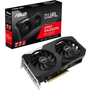 Asus Dual AMD Radeon RX 6600 8GB GDDR6 Gaming Graphics Card for $350