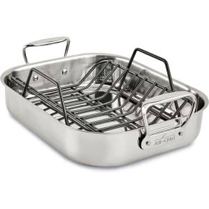 All-Clad Gourmet Stainless Steel Nonstick Roaster w/ Rack for $120
