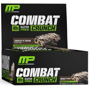 MusclePharm Combat Crunch Protein Bar 12-Pack for $13 MusclePharm Combat Crunch Protein Bar 12-Pack for $13