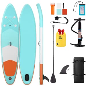 Deerfamy 10-Ft. Inflatable Stand Up Paddle Board for $196 Deerfamy 10-Ft. Inflatable Stand Up Paddle Board for $196