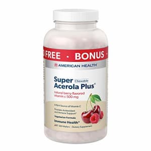 American Health Super Acerola Plus Chewable Wafers - Provides Antioxidant & Immune Support- Natural for $16 American Health Super Acerola Plus Chewable Wafers - Provides Antioxidant & Immune Support- Natural for $16