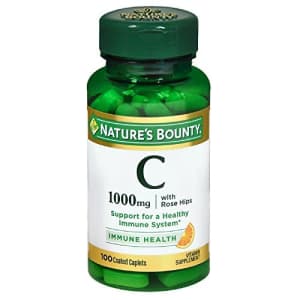 Nature's Bounty Vitamin C 1000 mg Plus Rose Hips Caplets 100 ea (Pack of 2) for $10