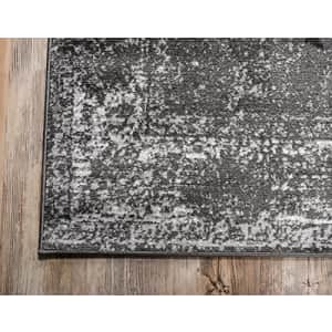 Unique Loom Sofia Collection Traditional Vintage Area Rug, 3' 3" x 5' 3", Dark Gray/Ivory for $38