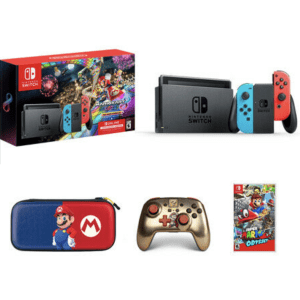 Nintendo Switch Console with Mario Odyssey, Controller, Case, and 3-Month Online Subscription Bundle for $430
