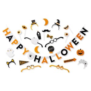 American Greetings Halloween Party Supplies, Photo Booth Props and Banner (22-Pieces) for $4