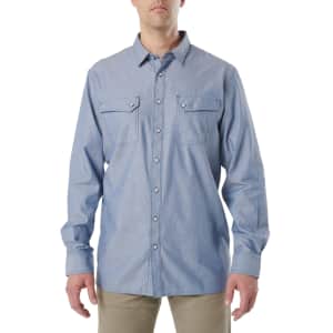5.11 Tactical Men's Buckshot Chambray Shirt for $19 5.11 Tactical Men's Buckshot Chambray Shirt for $19
