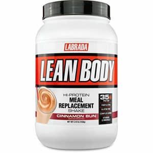 Labrada Nutrition Lean Body Hi-Protein Meal Replacement Shake, Cinnamon Bun, 2.47 Pound for $40 Labrada Nutrition Lean Body Hi-Protein Meal Replacement Shake, Cinnamon Bun, 2.47 Pound for $40