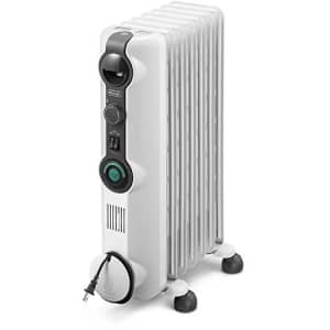 DeLonghi De'Longhi Oil-Filled Radiator Space Heater, Quiet 1500W, Adjustable Thermostat, 3 Heat Settings for $108