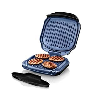 Granitestone Indoor Grill & Panini Press 2 Serving Grill, with Double Sided Heating Plates, Fat for $27