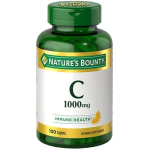 Nature's Bounty Vitamin C, 1000mg, 100 Caplets (Pack of 3) for $16