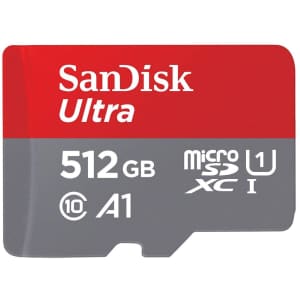 SanDisk 512GB Ultra UHS-I microSDXC Memory Card with Adapter for $60