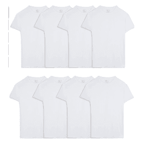Fruit of the Loom Men's Stay Tucked Crew T-Shirt 8-Pack for $21