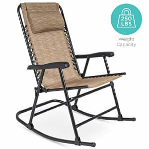 Best Choice Products Foldable Zero Gravity Rocking Patio Recliner Chair Beige for $118 Best Choice Products Foldable Zero Gravity Rocking Patio Recliner Chair Beige for $118