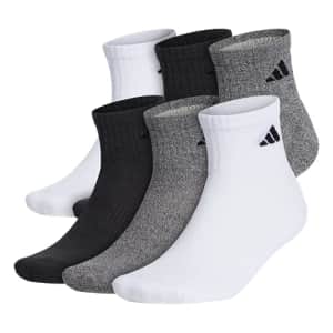 adidas Athletic Cushioned Quarter Socks (6-Pair) for $42 adidas Athletic Cushioned Quarter Socks (6-Pair) for $42