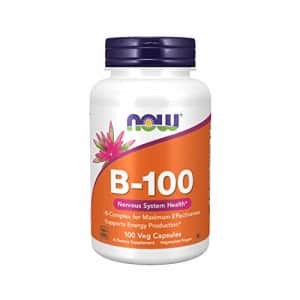 Now Foods NOW Supplements, Vitamin B-100, Energy Production*, Nervous System Health*, 100 Veg Capsules for $15