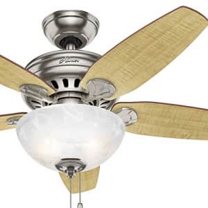 Hunter Fan 44 inch Brushed Nickel Indoor Ceiling Fan with Light Kit (Renewed) for $51 Hunter Fan 44 inch Brushed Nickel Indoor Ceiling Fan with Light Kit (Renewed) for $51