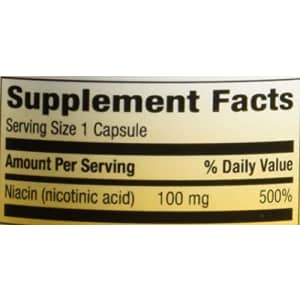 Nature's Way Niacin 100mg 100 Capsules (Pack of 2) for $14