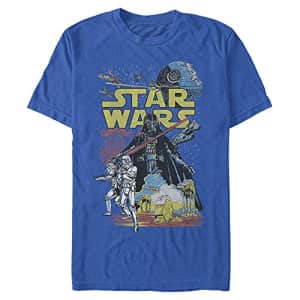 Star Wars Men's Rebel Classic T-Shirt, Royal Blue, Large for $20