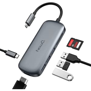 NewQ 6-in-1 USB-C Hub for $9