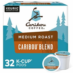 Caribou Coffee Caribou Blend, Single-Serve Keurig K-Cup Pods, Medium Roast Coffee, 32 Count for $26