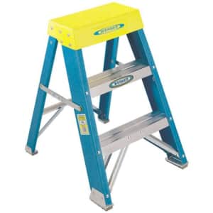 Werner 6002 6000 Step Ladder, 250 Lb, 3 in, 3-1/8 in Front X 1-3/4 in Rear, 2-Foot for $68 Werner 6002 6000 Step Ladder, 250 Lb, 3 in, 3-1/8 in Front X 1-3/4 in Rear, 2-Foot for $68