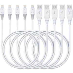 Ailawuu 6-Foot Lightning Charger Cable 5-Pack for $15