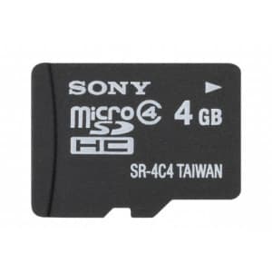 Sony 4GB Class 4 Micro SDHC Memory Card (SR4A4/TQMN) for $10