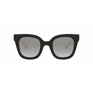 A|X Armani Exchange Women's AX4087S Sunglasses, Black/Light Grey Mirror Silver Gradient, 49 mm for $64