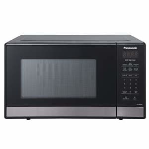 Panasonic NN-SB438S Compact Microwave Oven, 0.9 cft, Black Stainless Steel for $109