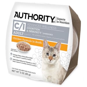 Authority Advanced Wellness 3-oz. Shredded Wet Cat Food for 37 cents Authority Advanced Wellness 3-oz. Shredded Wet Cat Food for 37 cents