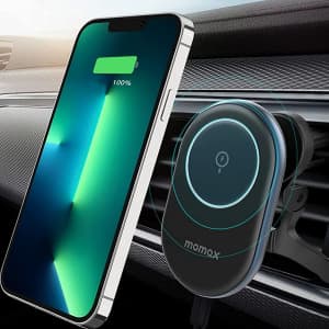 Momax Q.Mag Mount 2 15W Magnetic Wireless Charging Car Mount for $30