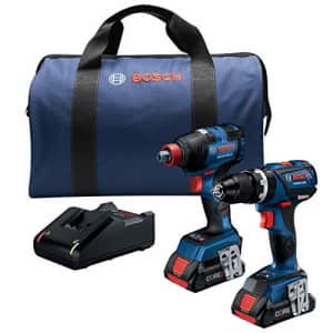 Bosch GXL18V-251B25 18V 2-Tool Combo Kit with Freak 1/4 In. and 1/2 In. Two-In-One Impact Driver, for $299