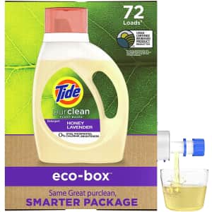 Tide Purclean Plant-Based EPA Safer Choice Liquid Laundry Detergent Soap Eco-Box for $14 via Sub & Save Tide Purclean Plant-Based EPA Safer Choice Liquid Laundry Detergent Soap Eco-Box for $14 via Sub & Save