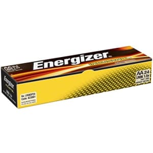 Eveready Energizer Industrial AA Alkaline Batteries, 24 Count (Pack of 6) for $60
