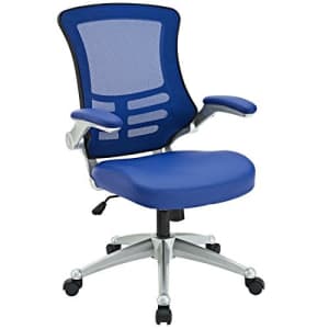 Modway Attainment Mesh Back and Vinyl SeatModern Office Chair in Blue for $99