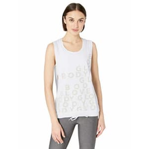Body Glove Active Women's Electra RALAXED FIT Side Cutout Activewear Tank TOP, White, Medium for $27
