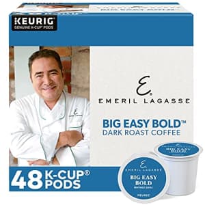 Emeril Big Easy Bold Single-Serve Keurig K-Cup Pods, Dark Roast Coffee, 48 Count for $31 Emeril Big Easy Bold Single-Serve Keurig K-Cup Pods, Dark Roast Coffee, 48 Count for $31