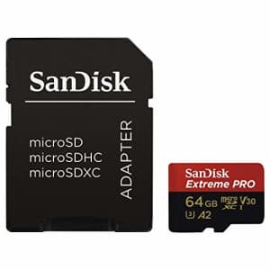 SanDisk Extreme Pro MicroSDXC UHS-I U3 A2 V30 64GB + Adapter for $19 SanDisk Extreme Pro MicroSDXC UHS-I U3 A2 V30 64GB + Adapter for $19